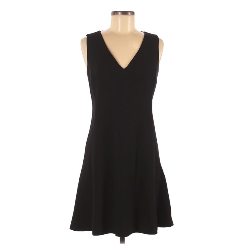 Theory Black Sleeveless A-Line Dress V Neck 6